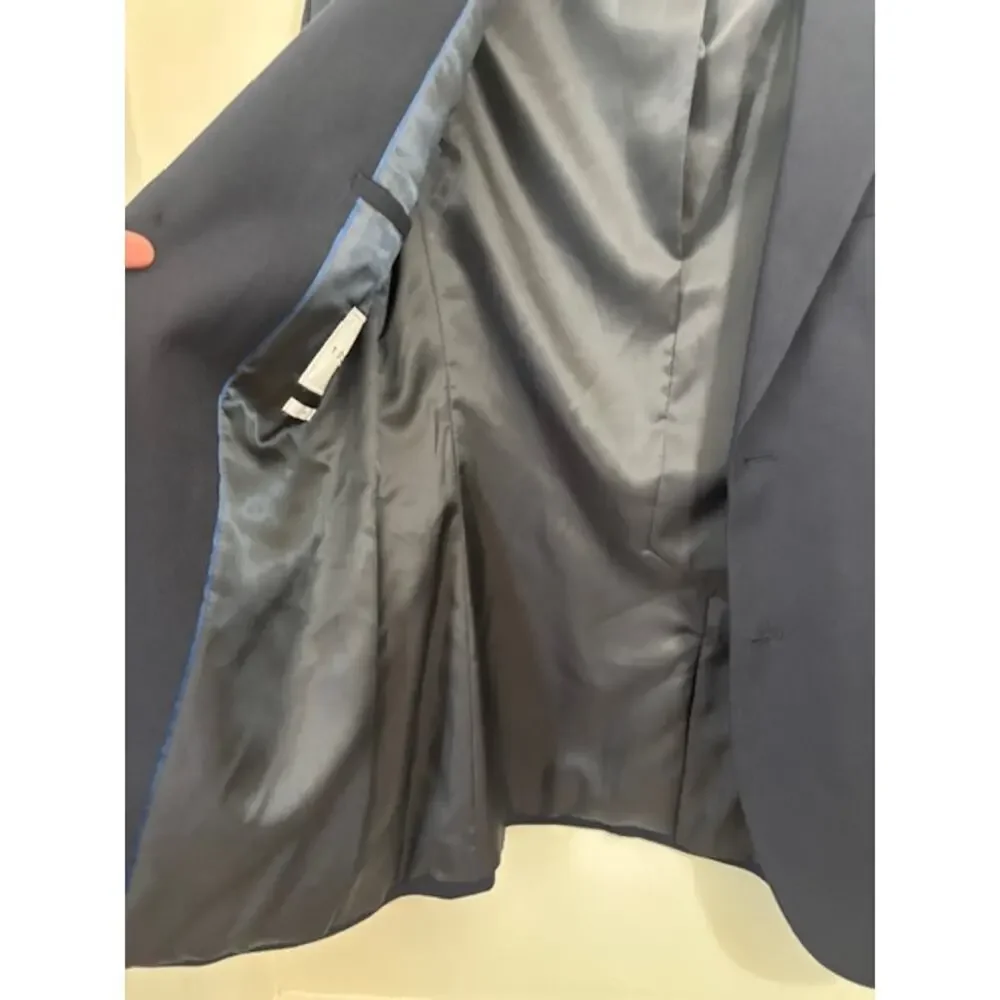 Topman Men’s Skinny Fit Navy Blue Solid Two Button Sport Coat Blazer 36R NEW